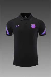 Barcelona Polo black purple-logo 18