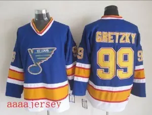 St. Louis Blues retro ice hockey jersey M-3XL 圣路易蓝调队复古冰球服 2