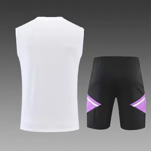 22-23 Real Madrid vest training suit kit White 6