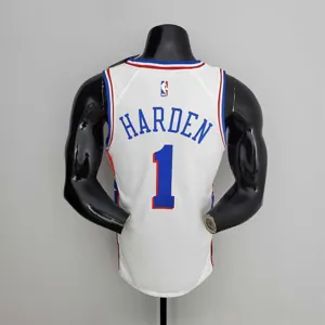 76ers Harden #1 V-Neck White 1