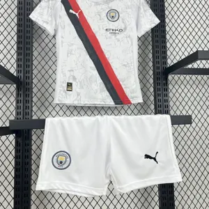 25-26 Manchester City Away Kid Kits Youth Apparels AAAAJersey Dropship Yupoo 4