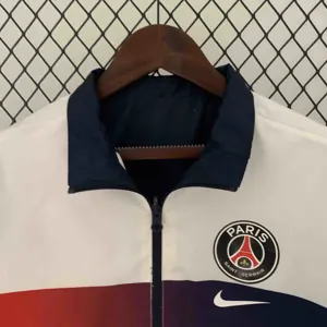 23-24 PSG Reversible Windbreaker White&Navy Double-Sides Jacket Soccer Jerseys For Sale 5