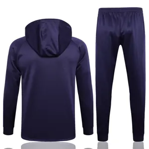 23-24 PSG Navy Hoodie Jacket Suits Long Sleeve Zipper Tracksuit Cheap Jerseys Yupoo 1