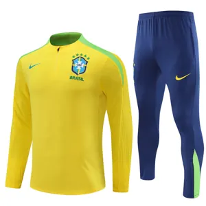 2024 Brazil Player Long Sleeve Training Suit Football Shirts