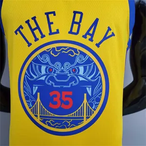 2018 Durant#35 Chinese Dragon Robe Yellow 3