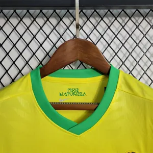 23-24 Brazil home kids kit size 16-28 futbol shirts 3