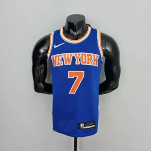 75th Anniversary Anthony #7 New York Knicks Blue NBA Jersey