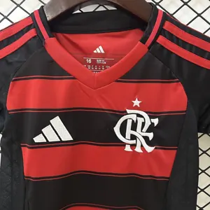 25-26 Flamengo Home Kid Kits Youth Apparels AAAAJersey Dropship Yupoo 3