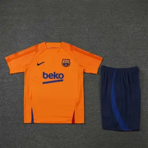 22-23 Barcelona training suit short sleeve kit orange 1