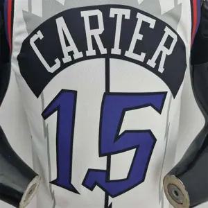 Toronto Raptors CARTER #15 White NBA Jersey 3