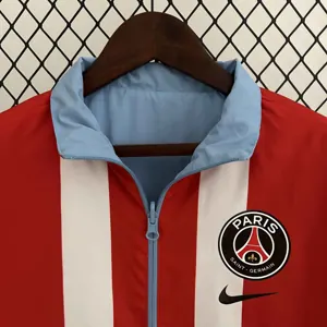 23-24 PSG Reversible Windbreaker Red&Blue Double-Sides Jacket Soccer Jerseys For Sale 5