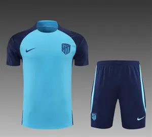 22-23 Atletico Madrid Training Short Sleeve Kit Blue 7