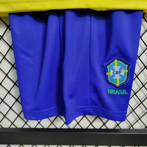 23-24 Brazil home kids kit size 16-28 futbol shirts 5