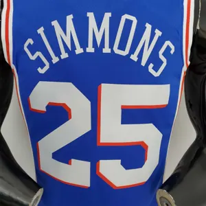 75th Anniversary Philadelphia 76ers SIMMONS#25 Blue NBA Jersey 8