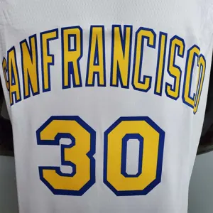 Curry #30 Golden State Warriors Retro white 5