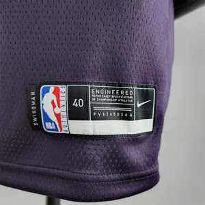 Minnesota Timberwolves TOWNS#32 Black and Purple NBA Jersey 3