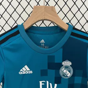 17-18 Real Madrid Third Away Retro Kids Kit Size-16-28 Soccer Jersey Yupoo 2