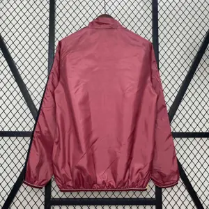 24-25 Real Madrid Khaki&Red Trench Coat Reversible Windbreaker Double-Sides Jacket AAAAJersey Y 4
