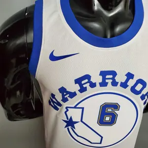 Retro version YOUNG#6 Golden State Warriors white 3