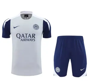 25-26 Inter Milan Grey&Navy Training Kits Football Tracksuits