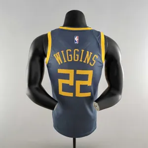 2018 WIGGINS #22 Golden State Warriors Grey NBA Jersey 2