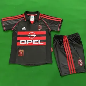 98-99 AC Milan Away Retro Kid Kits Youth Apparels Soccer AAAAJersey Yupoo