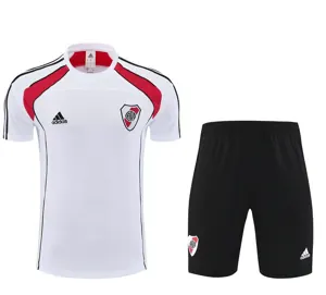 25-26 River Plate White Training Kits Football Tracksuits