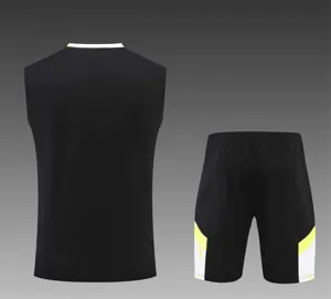22-23 Dortmund vest training suit kit black and white 1
