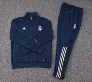 23-24 Real Madrid Training Suits Navy Long-Pull Jackets 1
