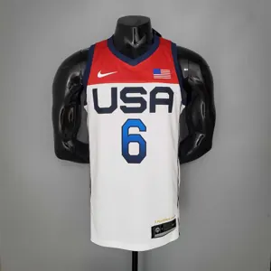 2021 Olympic Games LILLARD#6 USA Team USA White Red