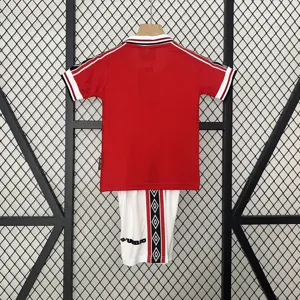 98-99 Manchester United Home Retro Kid Kits Children Sets Jerseys Supllier Yupoo 1