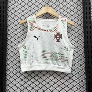 2025 Portugal Away Women Yoga Vest Kit Soccer T-Shirt AAAAJersey Supply Yupoo