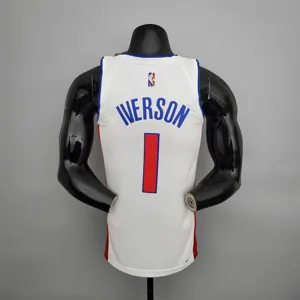 75th Anniversary Iverson #1 Pistons White 8