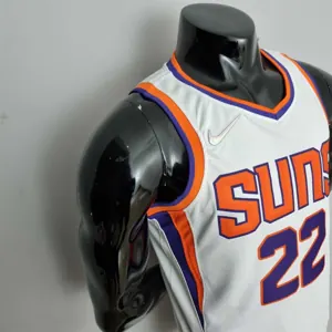 75th Anniversary Ayton #22 Phoenix Suns White NBA Jersey 7