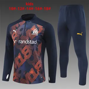24-25 Marseille Kids Long Sleeve Training Suit Football Shirts 1
