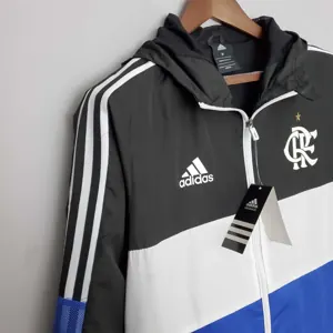 22-23 Flamengo blackwhiteBlue windbreaker 5