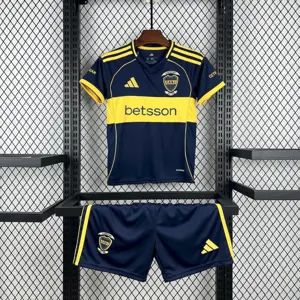 25-26 Boca Juniors Home Kids Kit Soccer Youth Apparels AAAAJersey Supply Yupoo