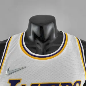 75th Anniversary TOSCANO #95 Los Angeles Lakers White NBA Jersey 9