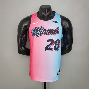 New Miami Heat IGUODALA#28 City Edition Pink Blue Gradient Color1684436191000