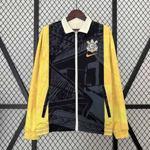 2024 Corinthians Trench Coat Reversible Windbreaker Double-Sides Jacket Soccer AAAAJersey Yupoo 1