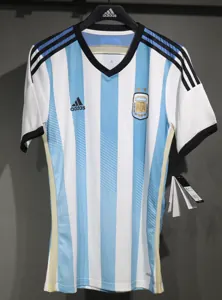 2014 Argentina World Cup Home Retro Kit Vintage Player Version Sino Shirt AAAAJersey Dropship Y