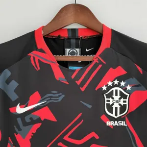 2022 Brazil training suit red black 2