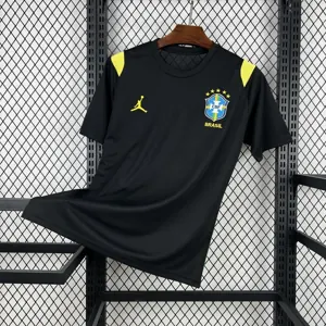 2026 Brazil Mens Pre-Match Kit Football Black T-Shirt AAAAJersey Supply Yupoo6