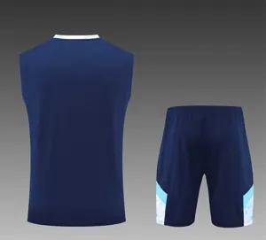 22-23 Marseille vest training suit kit dark blue white 8