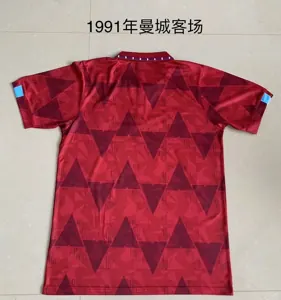 1991 Manchester City away red 1