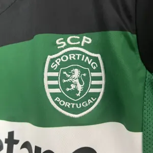 24-25 Sporting Lisbon Home Kid Kits Youth Apparels Football AAAAJersey Yupoo 2