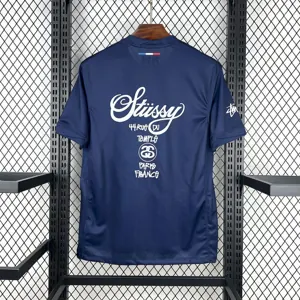 24-25 PSG x Stussy Home Kit Football T-Shirt Soccer AAAAJersey Yupoo 4