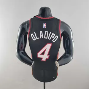 75th Anniversary Miami Heat OLADIPO#4 black NBA Jersey 5