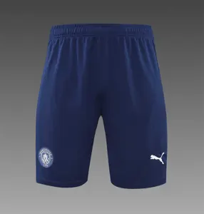 22-23 Manchester City Training Wear Short Sleeve Kit White and Blue Colorblock 4