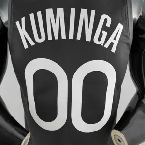 2020 KUMINGA#00 Warriors City Edition Black and Grey NBA Jersey 6